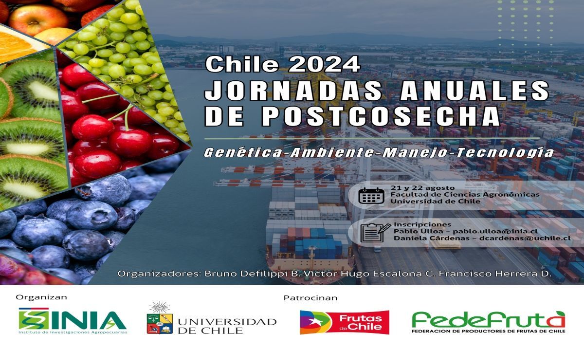 INIA y la Universidad de Chile invitan a revisar las últimas tendencias en manejo y tecnología de postcosecha de fruta 